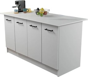 Kuchynský ostrovček VERRI, biela matná