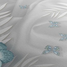 Obraz - 3D modré kvety (120x50 cm)