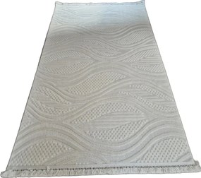 Moderný koberec TWIST CREAM 31204A – krémovo-béžový boho dizajn Rozmer: 60x100 cm