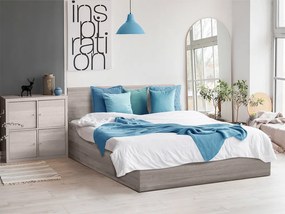 Posteľ SOFIA 90 x 200 cm, dub hľuzovka Rošt: S lamelovým roštom, Matrac: Matrac DELUXE 10 cm