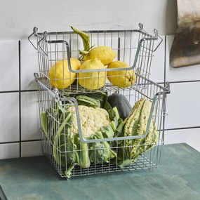 House Doctor Kovový košík TAW Chrome 32 cm