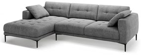 Sivá rohová pohovka (ľavý roh/s leňoškou) Bemy – Micadoni