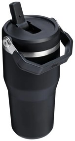 Čierna termoska z nehrdzavejúcej ocele 600 ml IceFlow™ Flip Straw 2.0 Tumbler Black – Stanley