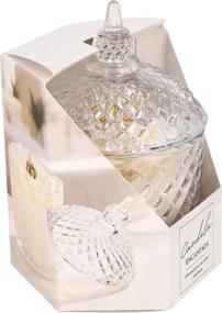 JU Sójová sviečka v sklenenej nádobe – kvetina, 5 x 10 x 10 cm