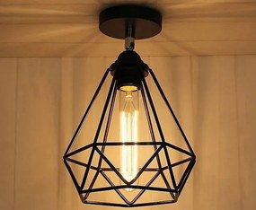 Toolight - Stropná lampa Reno 1xE27 180986D, čierna, OSW-00015