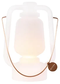 Nabíjateľná stolná lampa 30 cm IP44 biela - Storm Small