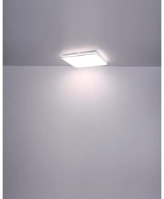 GLOBO Stropné šikovné dizajnové LED osvetlenie LASSY, 48W, teplá biela-studená biela, 49,5x49,5cm, hranaté