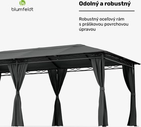 Blumfeldt Mondo 3x6 altánok s kovovým rámom a 4 bočnými stenami