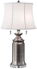 Feiss FE-STATEROOM-TL-AN - Stolná lampa STATEROOM 2xE27/60W/230V strieborná