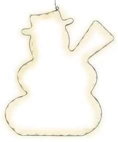 Závesná svietiaca LED dekorácia Star Trading Lumiwall Snowman, výška 50 cm