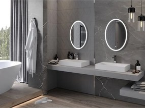 Mexen Elz zrkadlo do kúpeľne s podsvietením 50 x 70 cm, LED 6000K, proti zahmlievaniu - 9802-050-070-611-00