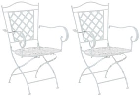 Kovová stolička Adara (SET 2 ks) - Biela