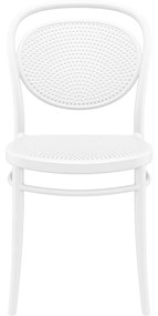 MARCEL záhradná stolička bez podrúčok white