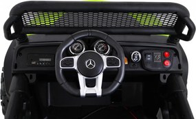 Ramiz Mercedes Benz Unimog elektrické autíčko pre deti zelené + pohon 4x4