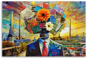 Gario Obraz na plátne Hlava plná myšlienok Rozmery: 100 x 70 cm