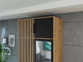 Nadstavec na šatníkovú skriňu Lily Lux D2, Farby: biela / biela + dub wotan
