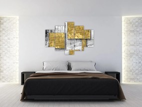 Obraz - Zlaté štvorce N⁰3 (150x105 cm)