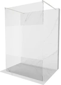 Mexen Kioto, sprchová zástena Walk-In 110 x 200 cm, 8mm číre sklo-námraza, brúsená oceľ profil, 800-110-002-97-35