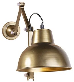 Priemyselná nástenná lampa mosadz nastaviteľná - Avon