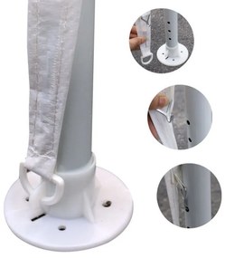 Záhradný pavilón 9x3x2,7 m - biely - 8 stien