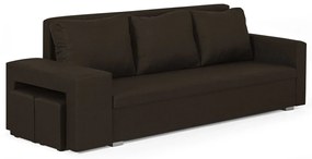 Trojmiestna pohovka s funkciou spania DOLAR II Hnedá