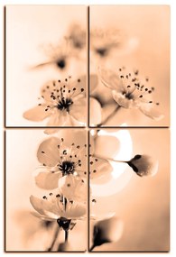 Obraz na plátne - Malé kvety na vetve - obdĺžnik 7173FE (90x60 cm)