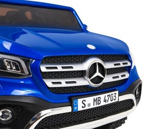 RAMIZ ELEKTRICKÉ AUTÍČKO MERCEDES X-CLASS - LCD - MP4 - LAKOVANÉ - MODRÉ - 4 x 45W/12V - 2 x 12V/7Ah - 2023