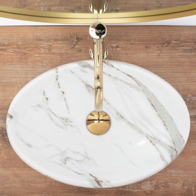 Rea Linda Lava umývadlo, 49 x 34 cm, imitácia kameňa-lava, REA-U8695