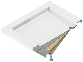 Deante Jasmin, obdĺžniková akrylátová vanička 120x90x14 cm, hĺbka 3cm, biela, KGJ_043B