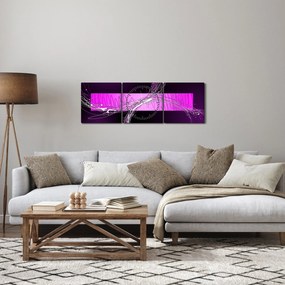 Abstraktný obraz (s hodinami) (90x30 cm)