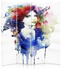 Gario Paraván Akvarel ženy Rozmery: 145 x 170 cm, Prevedenie: Otočný paraván 360°