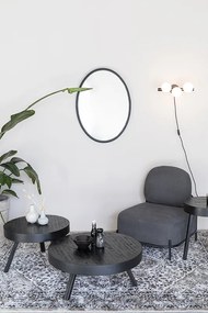 WL-Living Suri okrúhly stôl do obývačky - Čierna, 74 cm