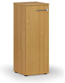 Nízka kancelárska skriňa s dverami PRIMO WOOD, 400 x 420 x 1087 mm, buk