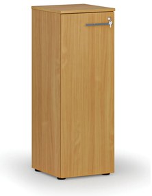 Nízka kancelárska skriňa s dverami PRIMO WOOD, 400 x 420 x 1087 mm, buk