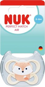 Dojčenský cumlík  NUK Perfect Match Air FOX 0-6m 1ks box, vel. 0-6 m