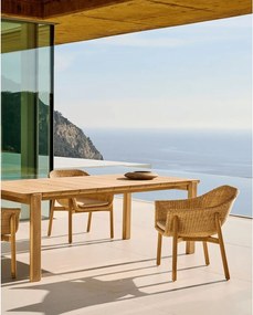 Záhradný jedálenský stôl z tíkového dreva 102x220 cm Icaro – Kave Home