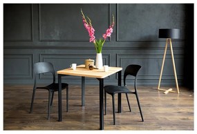 Čierny jedálenský stôl so zaoblenými nohami Ragaba TRIVENTI, 120 x 80 cm