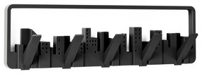 Čierny plastový nástenný vešiak Skyline - Umbra