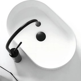 Rea Vanda, umývadlo na dosku 490x310x130 mm, biela lesklá, REA-U0603