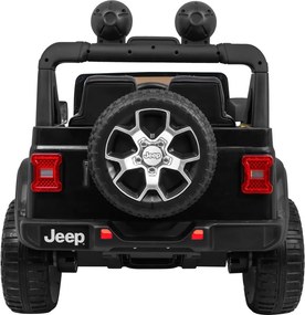 Ramiz Jeep Wrangler Rubicon terénne auto na batérie pre deti čierne + diaľkové ovládanie + 4x4