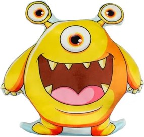 Detský dekoračný vankúš Príšerka, žltá%