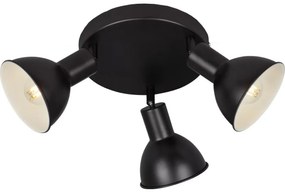 Briloner 2674-035 - Bodové svietidlo RETRO 3xE14/25W/230V čierna