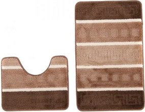 Sada kúpeľňových koberčekov MULTI B5016 grécky, camel, hnedý