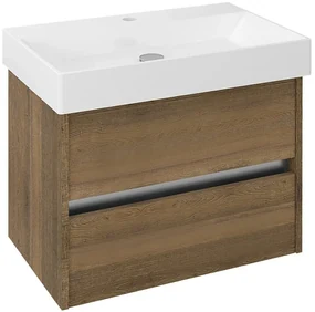 Sapho Sapho, NIRONA umývadlová skrinka 67x51,5x43cm, dub Sherwood (NR072)
