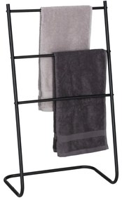 Matne čierny kovový stojan na uteráky Aracena – Allstar