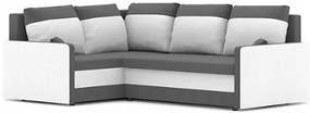 Rohová sedacia súprava MILTON sivo bielej 225 x 175 cm