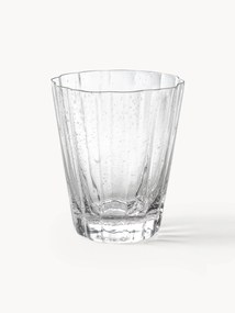 Ručne fúkané poháre na vodu Scallop Glasses, 4 ks