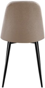 Stolička Giverny látka - sivá