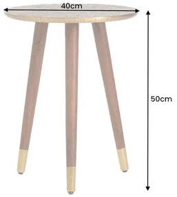 Dizajnový odkladací stolík Hadelinde 50 cm meď