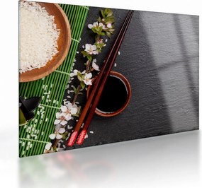 Sklenený obraz - Sushi (70x50 cm)